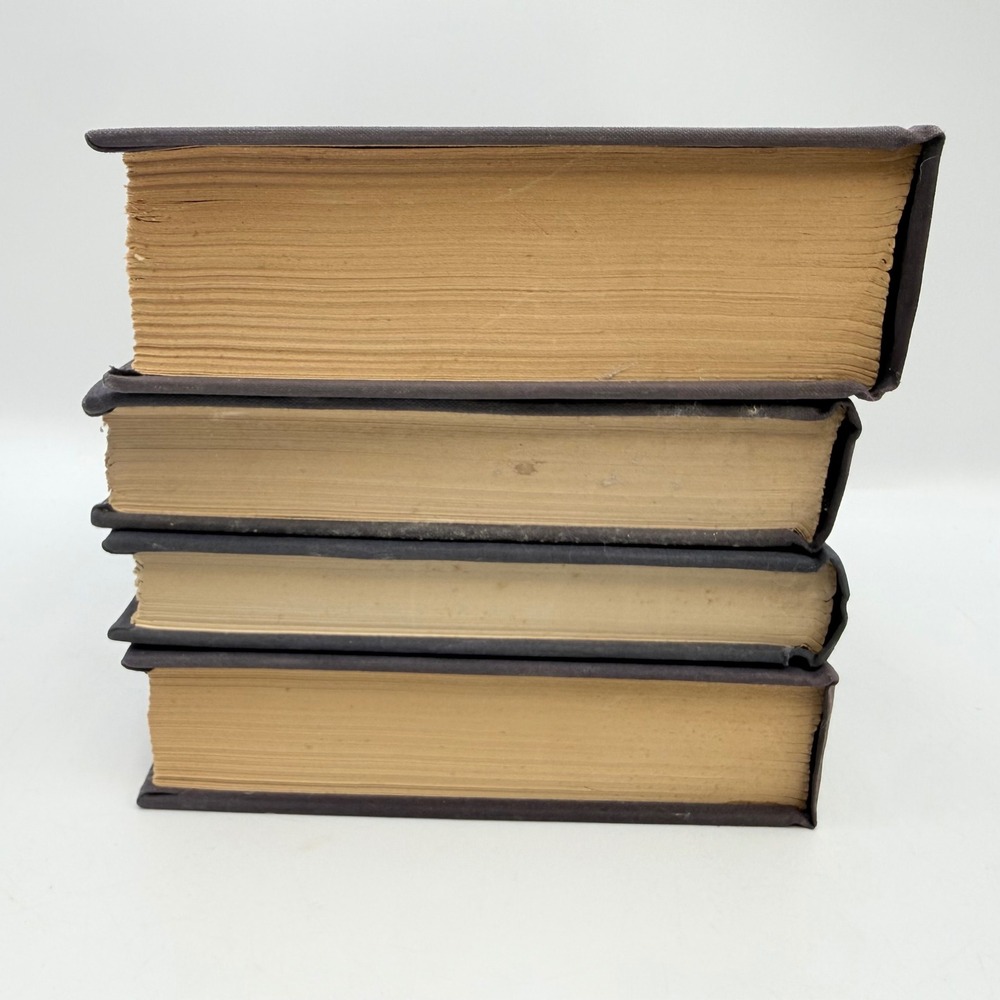 Vintage Hardcover Book Set 4pc Gilt Spine Ellen Glasgow Charles Reade Purple - Picture 4 of 16